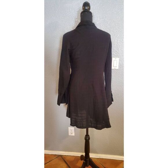 L Space Black Modal Wrap Tunic Top Long Sleeve Silhouette Size S - Picture 9 of 14